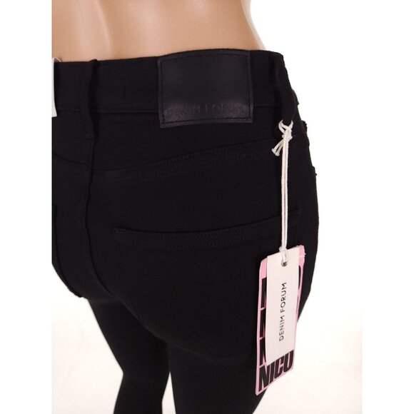 Aritzia Denim Forum The Nico Mid Rise Skinny Crop Jean Size 24 XS Black Stretch - Picture 10 of 16